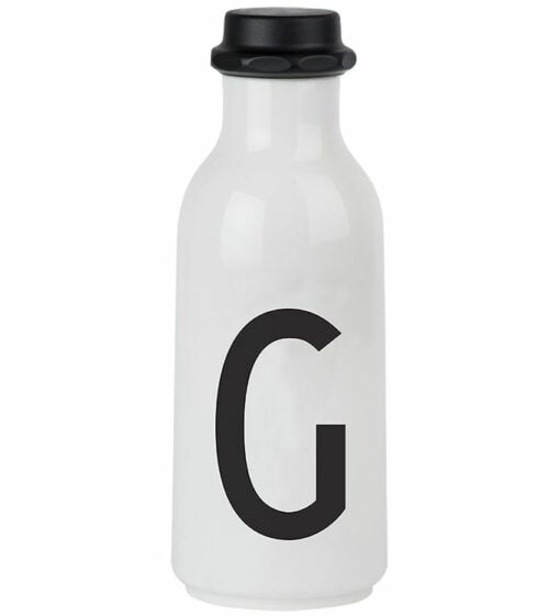 Design Letters Drikkeflaske - 500 ml - Hvid m. G