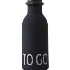 Design Letters Drikkeflaske - 500 ml - Sort m. TO GO